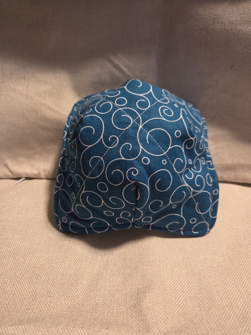 Bowl Cozies Set Of 4 White Swirls On Teal